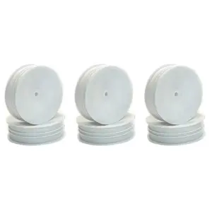 Centro 1/10 Dished Buggy Front 2wd Slim Wheel White - 3 Pairs