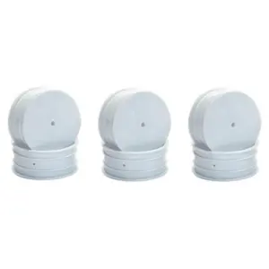 Centro 1/10 Dished Buggy Front 4wd Wheel White - 3 Pairs