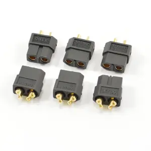 Centro Xt-60 Black Female Connectors (6pc)