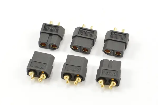 Centro Xt-60 Black Female Connectors (6pc)