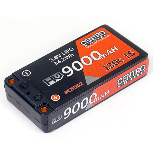 Centro Hv 1s 9000mah 3.8v 130c Hardcase Lipo Battery (5mm)