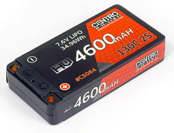 Centro Hv 2s 4600mah 7.6V 130c Hardcase Lp Shorty Lipo (5mm)