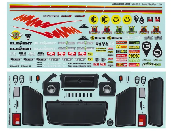 Element Rc Enduro12 Bushido Decal Sheet