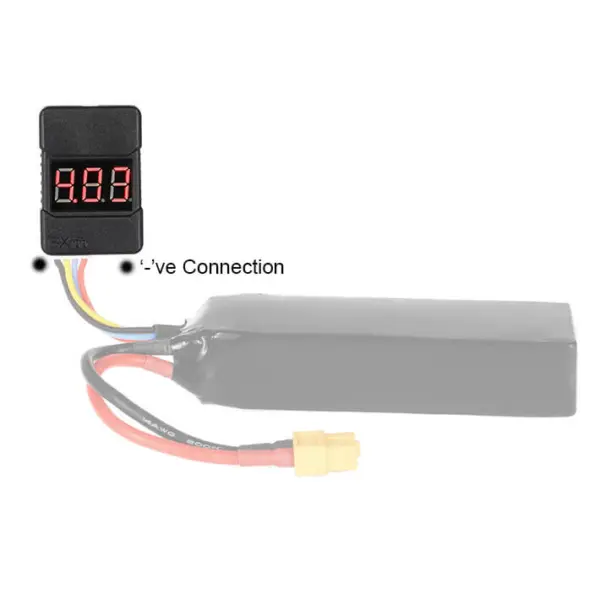 Etronix 1-8s Lipo Battery Cased Voltage Meter W/Alarm