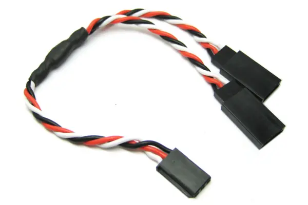 Etronix 15cm 22awg Futaba Twisted Y Extension Wire