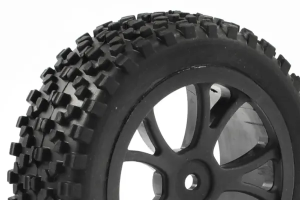 Fastrax 1/10th Mounted Cuboid Buggy Front Tyres 10-Spoke