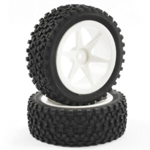 Fastrax 1/10th Mounted Cuboid Buggy Front Tyres 6-Spoke