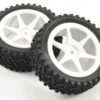 Fastrax 1/10th Mounted Cuboid Buggy Front Tyres 6-Spoke - Image 3