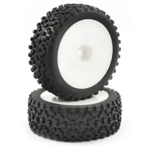 Fastrax 1/10th Mounted Cuboid Buggy Front Tyres Dished