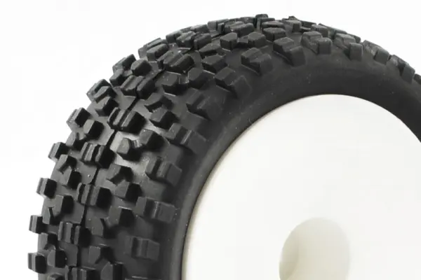 Fastrax 1/10th Mounted Cuboid Buggy Rear Tyres Dished