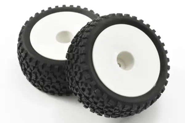 Fastrax 1/10th Mounted Cuboid Buggy Rear Tyres Dished