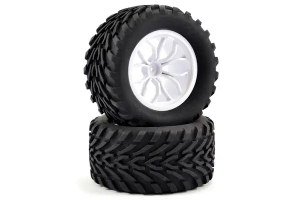 Fastrax 1/10 Mega-v Truck Tyre Mounted on 12-Spoke (12mm Hex)