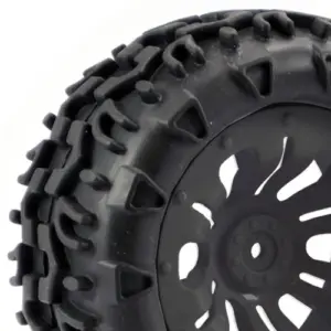 Fastrax 1/10 Klaxon Truck Tyre Mounted on 12-Spoke (12mm Hex)