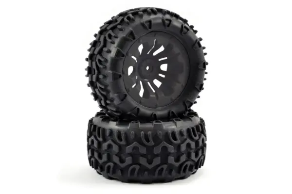Fastrax 1/10 Klaxon Truck Tyre Mounted on 12-Spoke (12mm Hex)