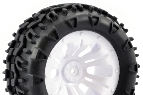 Fastrax 1/10 Klaxon Truck Tyre Mounted on 12-Spoke (12mm Hex)
