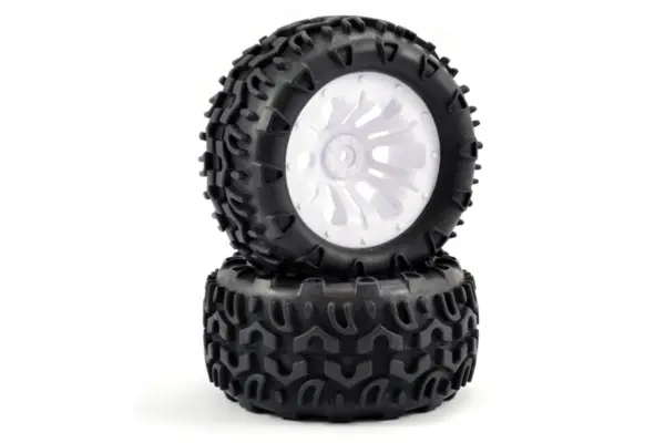 Fastrax 1/10 Klaxon Truck Tyre Mounted on 12-Spoke (12mm Hex)
