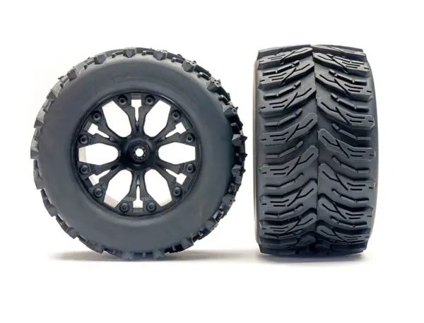 Fastrax 1/10 T-Bone Truck Tyre Mounted Split-Spoke (12mm Hex)