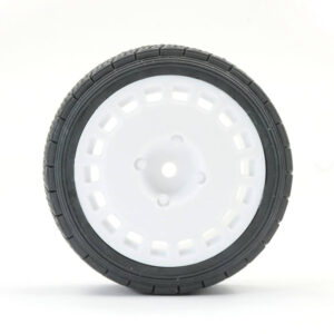 Fastrax 1/10th Rally Angle Tyre/Wheel Set White (4)
