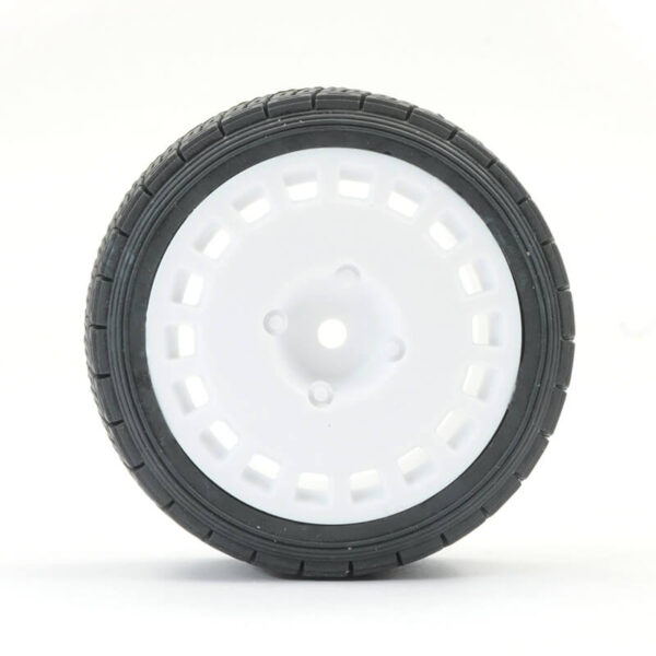 Fastrax 1/10th Rally Angle Tyre/Wheel Set White (4)