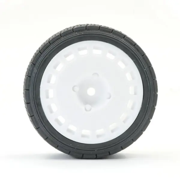 Fastrax 1/10th Rally Angle Tyre/Wheel Set White (4)
