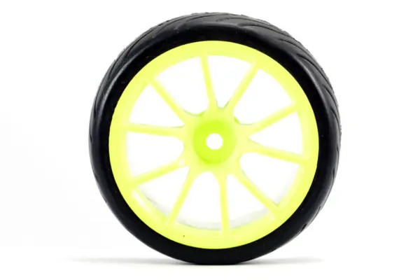 Fastrax 1/10 Street/Tread Tyre 10sp Neon Yellow Wheel