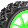 Fastrax 1/10 Street/Rally Tyre 10sp Green Wheel - Image 3