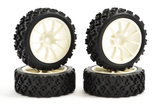 Fastrax 1/10 Street/Rally Tyre 10sp White Wheel