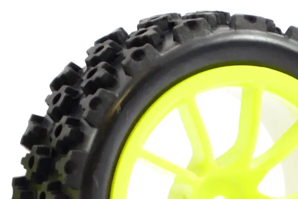 Fastrax 1/10 Street/Rally Tyre 10sp Neon Yellow Wheel