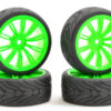 Fastrax 1/10 Street/Tread Tyre 20sp Green Wheel - Image 2