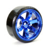 Fastrax 1/10 Street/Drift Tyre 6-Spoke Wheel (6mm Offset) - Blue Chrome - Image 2