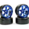 Fastrax 1/10 Street/Drift Tyre 6-Spoke Wheel (6mm Offset) - Blue Chrome - Image 3