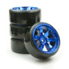 Fastrax 1/10 Street/Drift Tyre 6-Spoke Wheel (6mm Offset) - Blue Chrome - Image 4