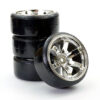 Fastrax 1/10 Street/Drift Tyre 6-Spoke Wheel (6mm Offset) - Chrome - Image 4