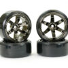 Fastrax 1/10 Street/Drift Tyre 6-Spoke Wheel (6mm Offset) - Grey Chrome - Image 5