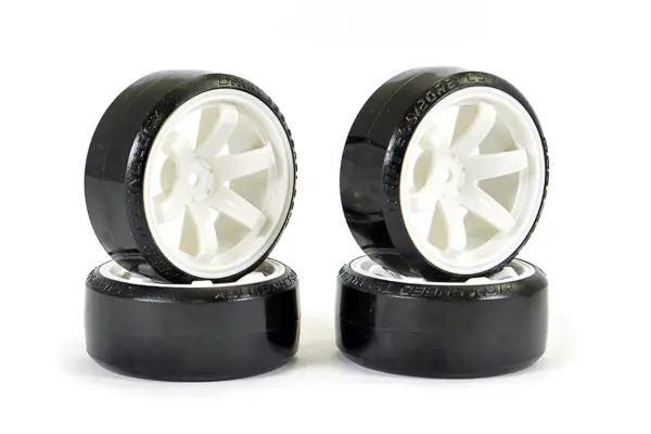 Fastrax 1/10 Street/Drift Tyre 6-Spoke Wheel (6mm Offset) - White