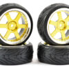 Fastrax 1/10 Street/Tread Tyre 6-Spoke Gold/Chrome Wheel - Image 2