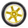 Fastrax 1/10 Street/Tread Tyre 6-Spoke Gold/Chrome Wheel - Image 4