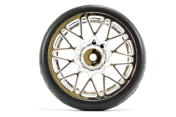 Fastrax 1/10 Street/Tread Tyre Star Spoke Chrome Wheel