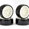 Fastrax 1/10 Street/Drift 10sp Scale Wheel & V2 Tyre White - Image 2