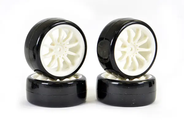 Fastrax 1/10 Street/Drift 10sp Scale Wheel & V2 Tyre White