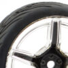 Fastrax 1/10 Street/Tread Tyre 5sp Black/Chrome Wheel - Image 3