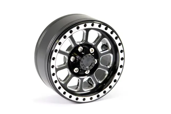 Fastrax Aluminum Beadlock Ten 1.9" Wheels - Black (4pc)