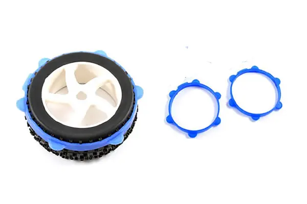 Fastrax 1/8th Rubber Tyre Bands Blue (2 Per Pack)