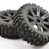 Fastrax 1/8 Rock Block Mounted on 8-Spoke Black (Pr) - Image 3