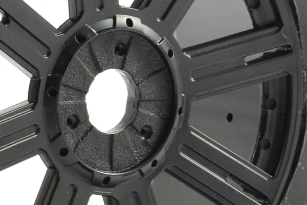 Fastrax 1/8 Maze Block Mounted on 8-Spoke Black (Pr)