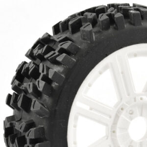 Fastrax 1/8 Maze Block Mounted on 8-Spoke White (Pr)