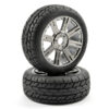 Fastrax 1/8 Eagle Tread Mounted on 8-Spoke Black Chrome (Pr) - Image 3