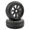 Fastrax 1/8 Eagle Tread Mounted on 8-Spoke Black (Pr) - Image 3
