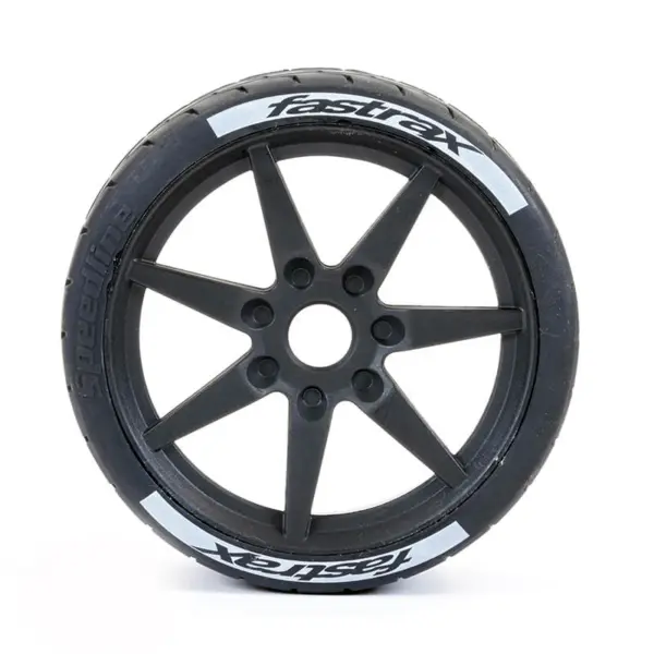 Fastrax Supaforza Front 45° Tyres/Black 17mm Hex Wheels