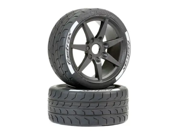 Fastrax Supaforza Front 45° Tyres/Black 17mm Hex Wheels